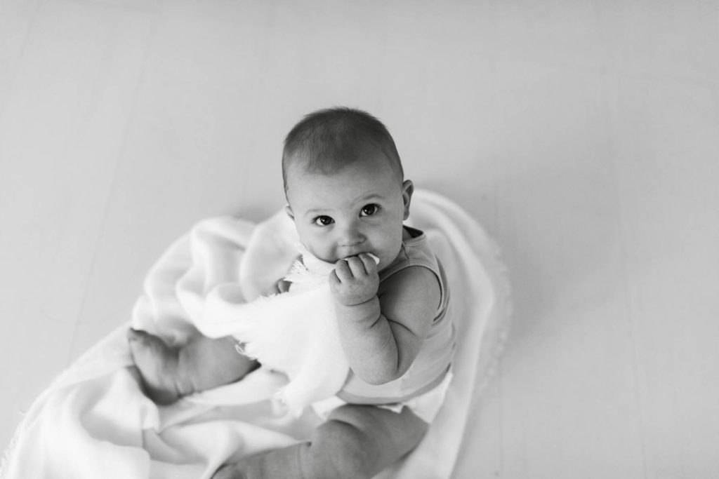 Detail shots during a baby session, Elle Baker Photography, La Grange Illinois baby photographer, baby boy in white studio