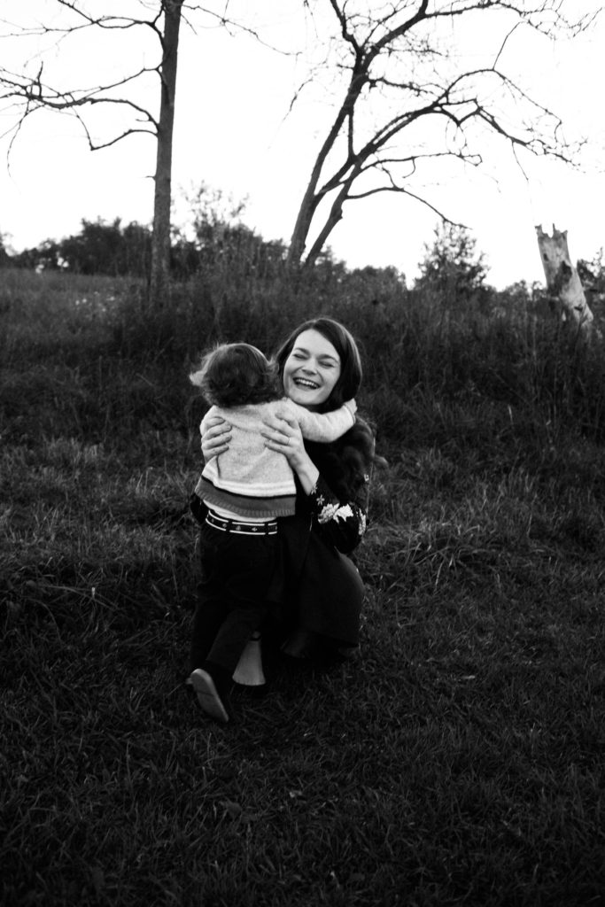 Naperville Illinois Forest Preserve, Photos by Elle Baker photography, running toddler runs to his mom during session, black and white, candid photography 