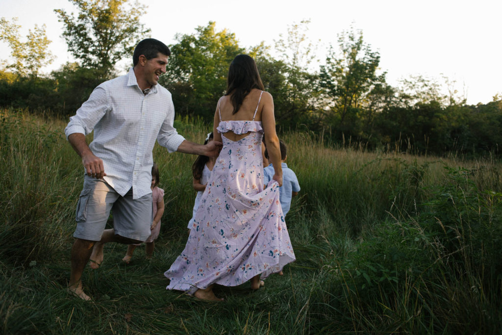 Hickory Creek Preserve in Mokena, IL, Photo by Elle Baker Photography, playful ways to get husband and wife to interact during session