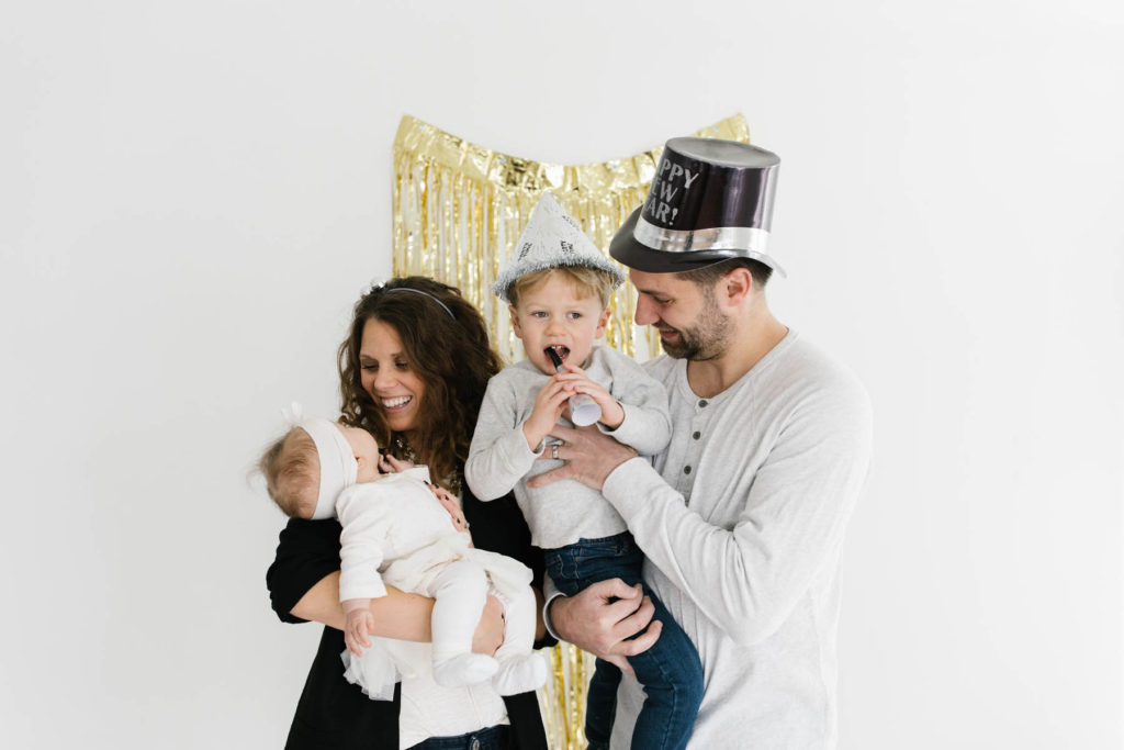 New Year's Photo Session, Photos by Elle Baker Photography, Family of four during styled New Year's Session