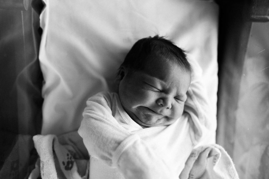 newborn baby boy photographed by Elle Baker Photography, Fresh 48 hospital session 