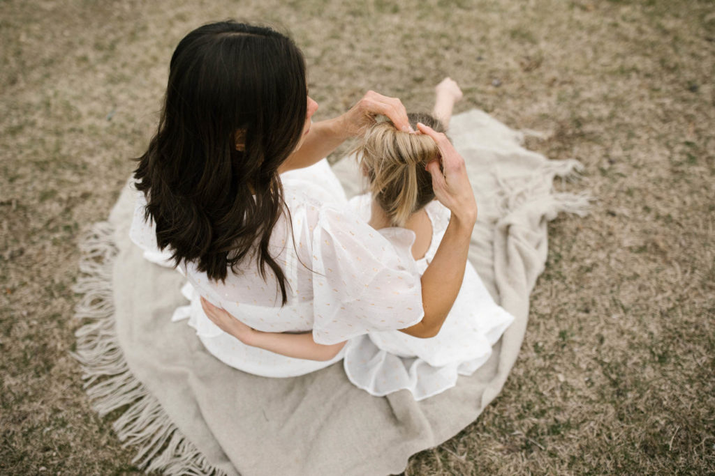 Elle Baker Photography captures a motherhood photo session modeling EleStory dresses 