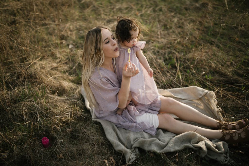 Mokena forest preserve session with mother and baby girl 