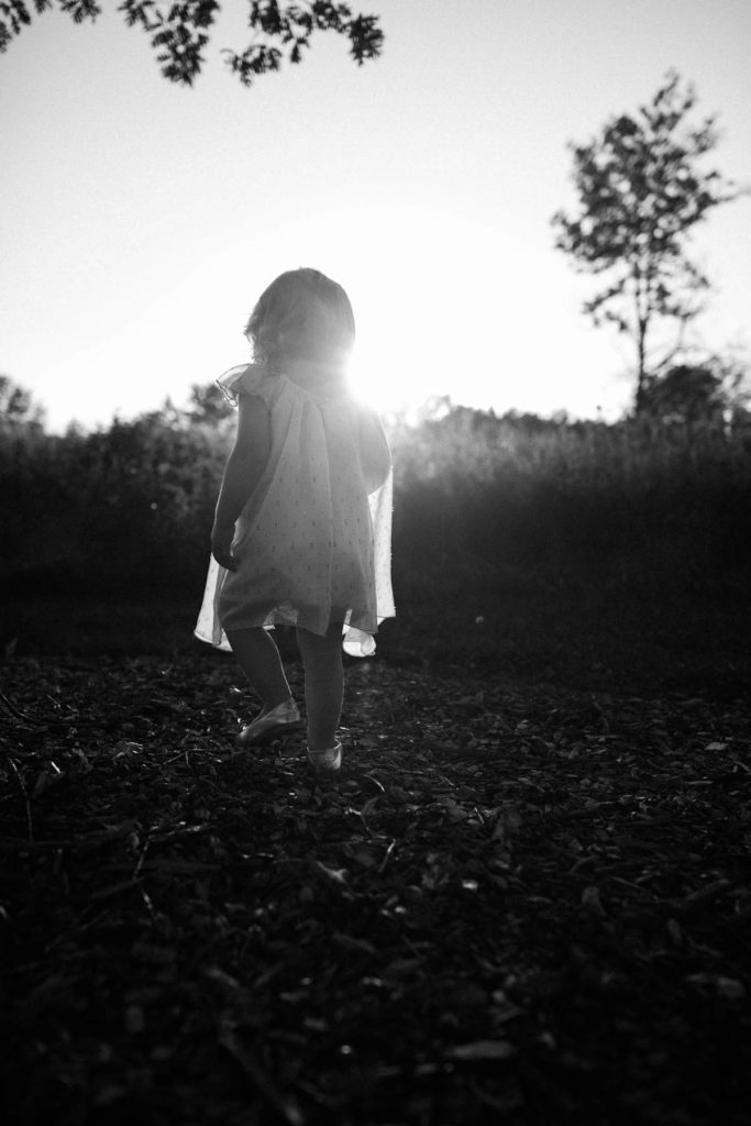 little girl wearing chiffon dress, photos by Elle Baker Photography 