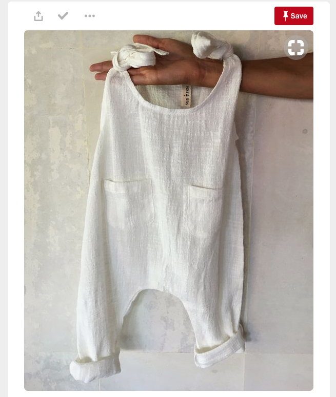 Pinterest screenshot of linen romper as a styling suggestion for family session Chicago family photographer styling guide