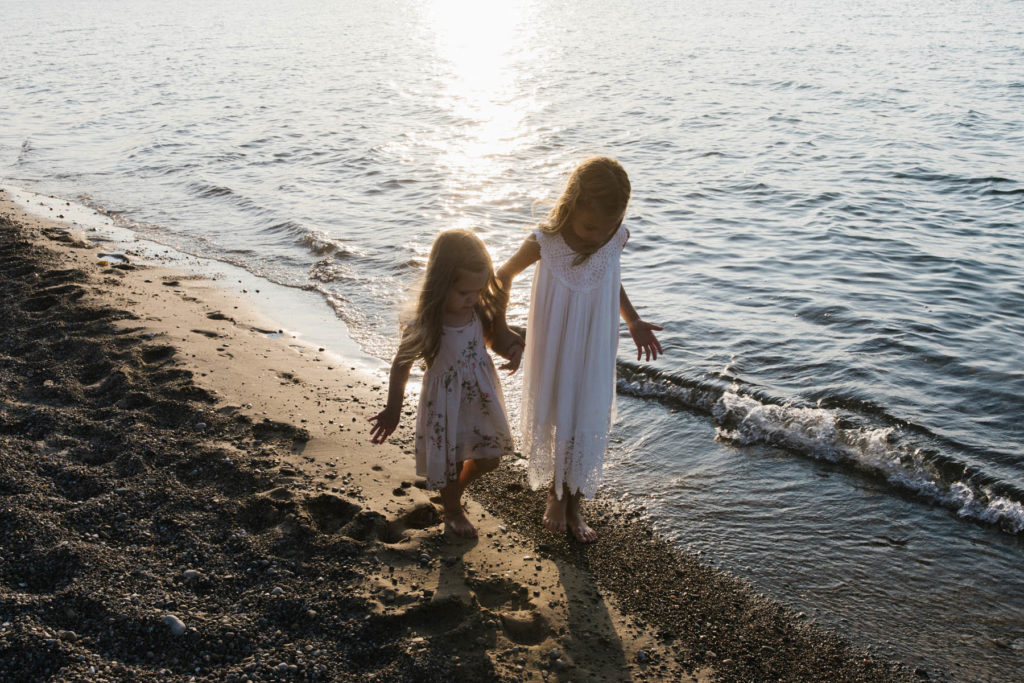 Laurie Baker captures two little girls at sunset