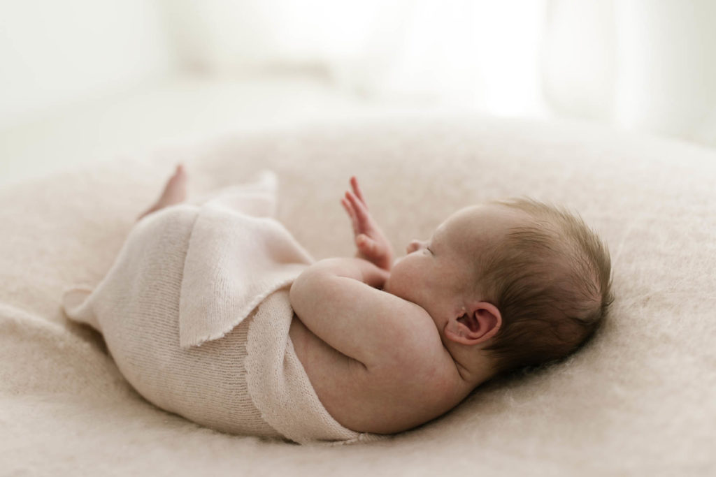 newborn mini session with baby girl