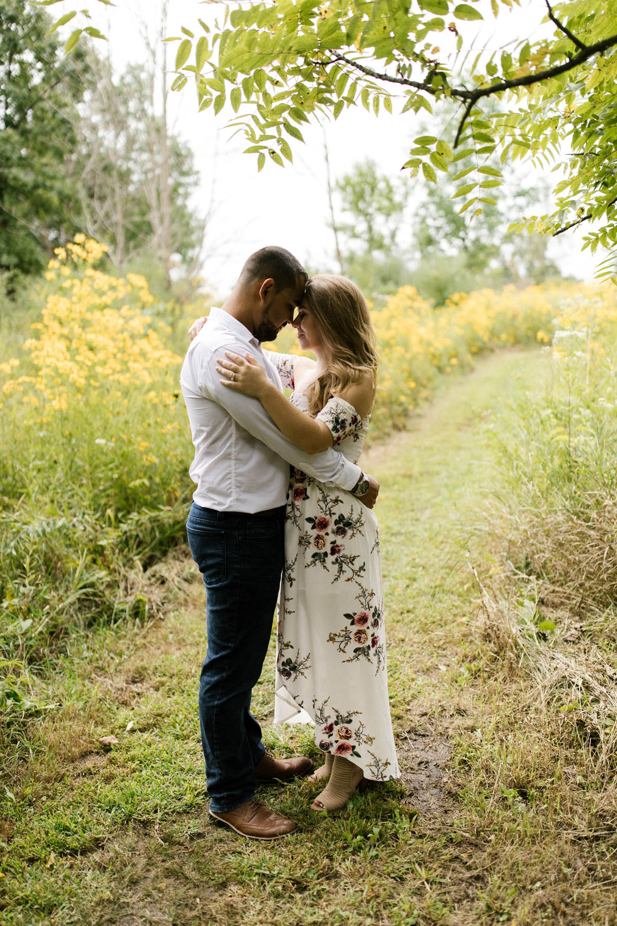 engagement session at Hickory creek Preserve in Mokena IL 