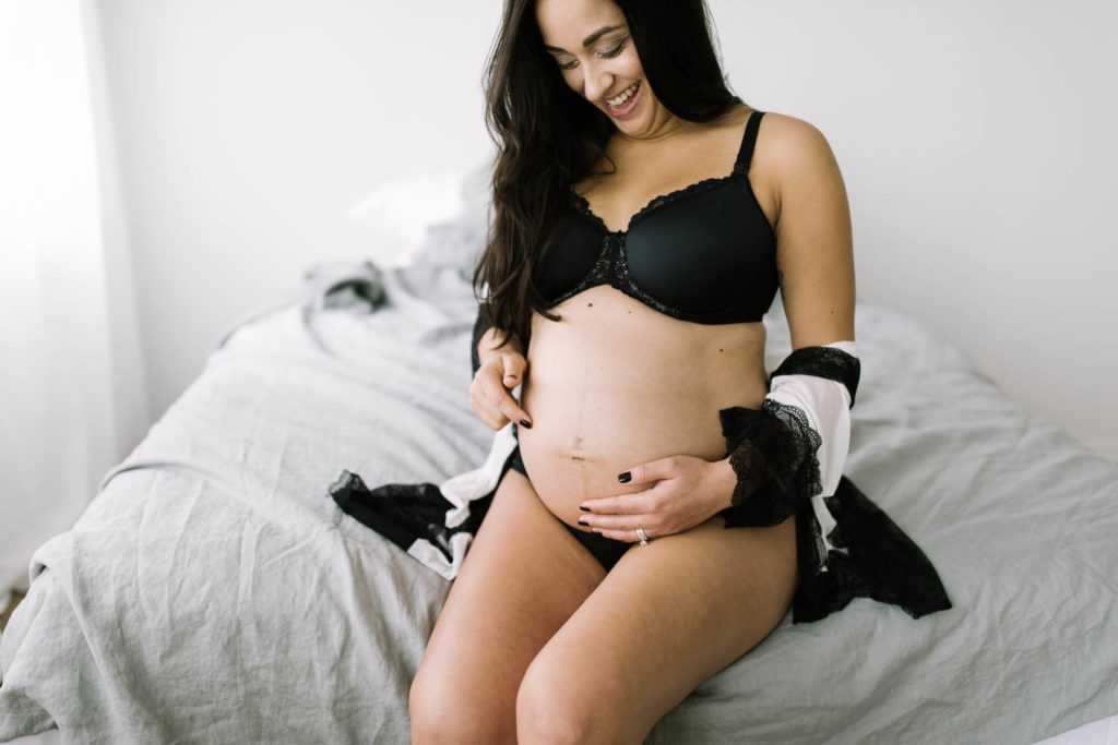modern pregnancy photo session 