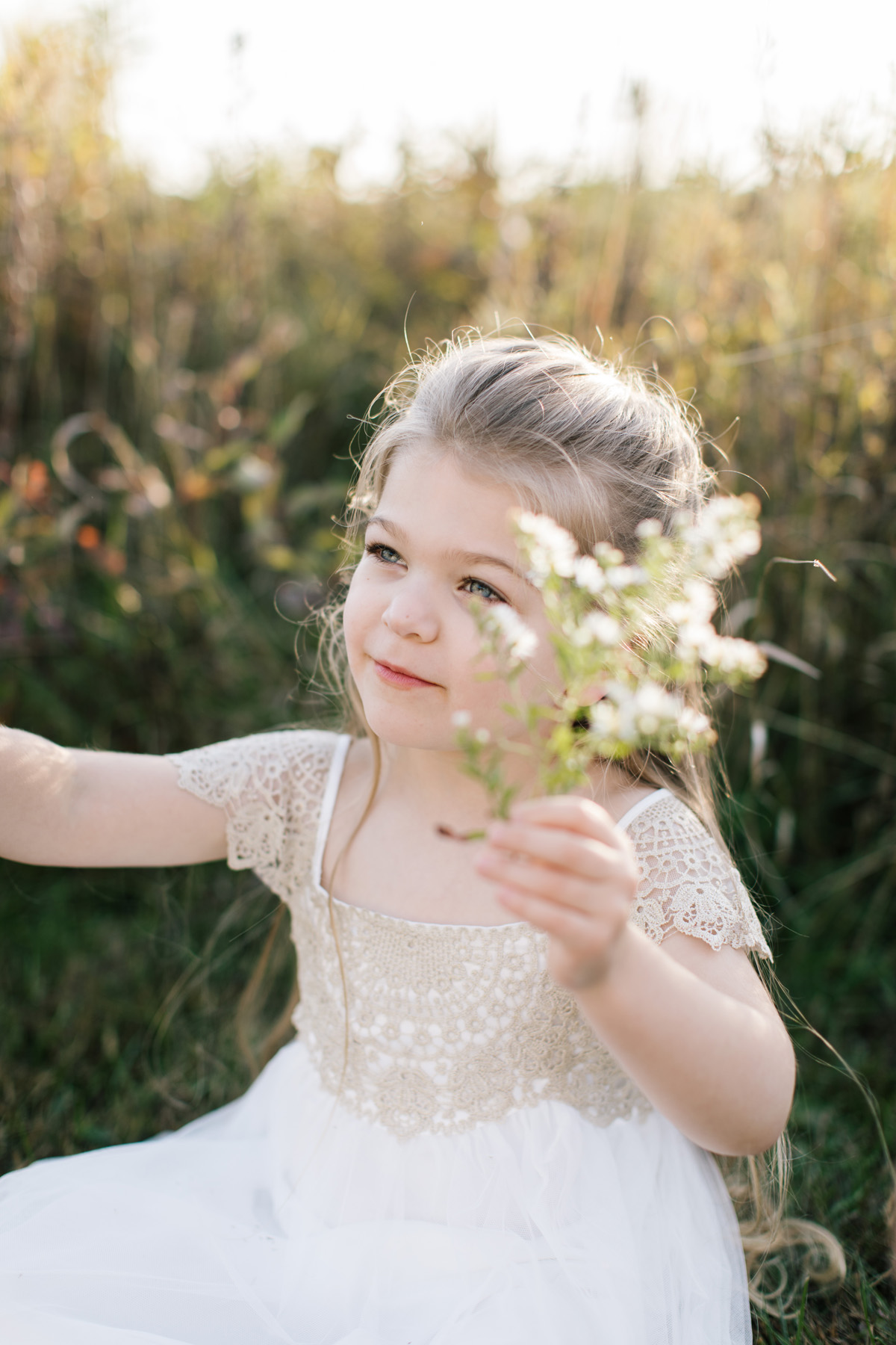 finding the light with a beautiful little girl