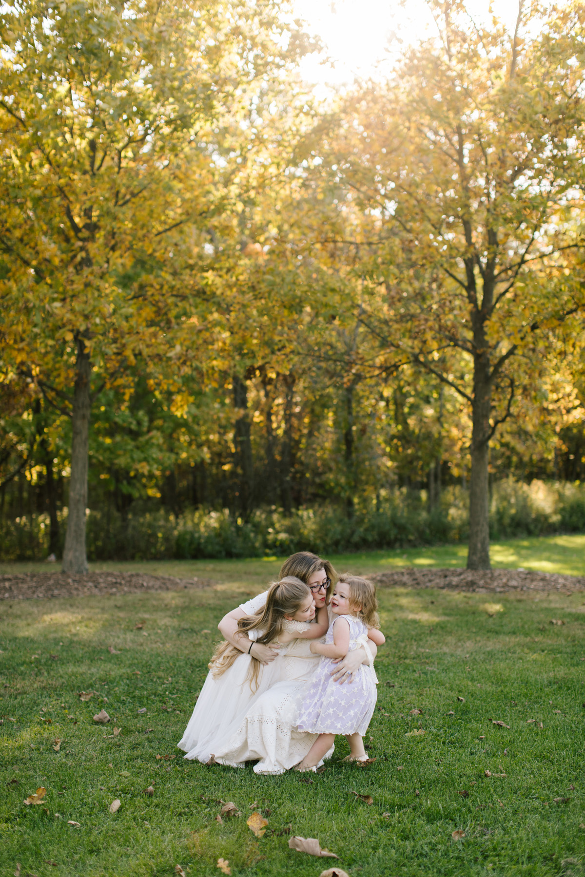 finding the light during fall family photo session with Elle Baker Photography